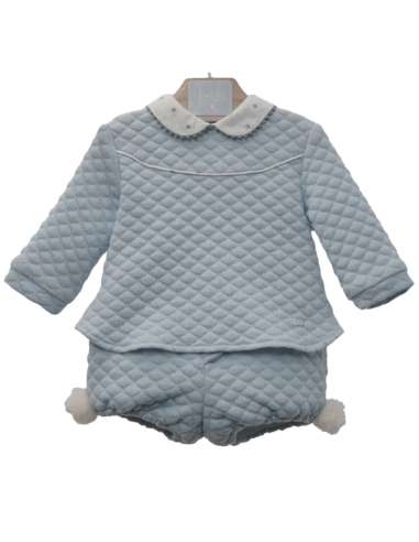 Y1017  SKY-BLUE CLOTHING WITH BORLAS CELESTE