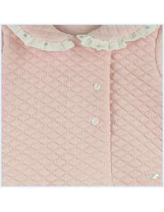 Y1803 POMPED PINK SHIRT AND PANT SET 2