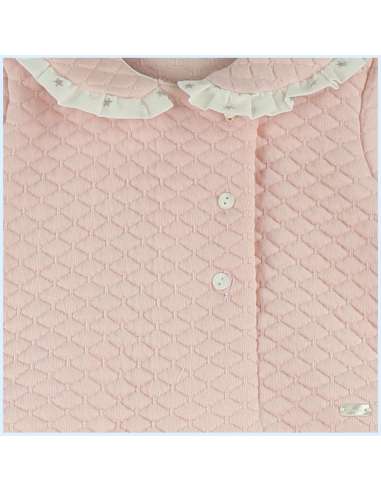 Y1803 POMPED PINK SHIRT AND PANT SET