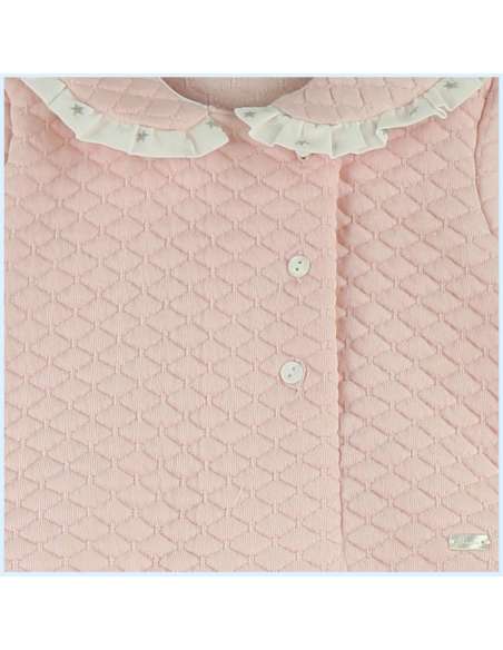 Y1803 POMPED PINK SHIRT AND PANT SET