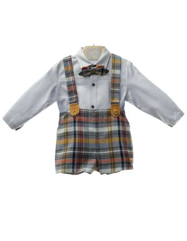 Y1852 SHIRT AND BOSS SET WITH CHECKERED BAGGAGE