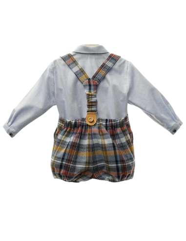 Y1852 SHIRT AND BOSS SET WITH CHECKERED BAGGAGE