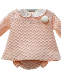 Y2047 VESTIDO CON BRAGUITA POMPON ROSA 2