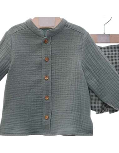 Y1853 CONJUNTO CAMISA Y PANTALON VERDE...