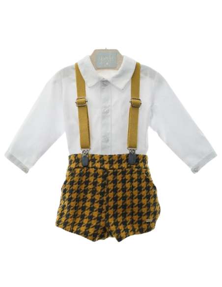 Y1854 CONJUNTO PANTALON CON TIRANTES Y CAMISA ASPEN
