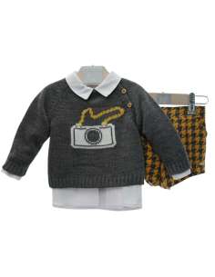 Y2854 CONJUNTO NIÑO JERSEY, CAMISA Y PANTALON
