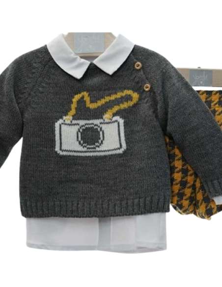 Y2854 CONJUNTO NIÑO JERSEY, CAMISA Y PANTALON