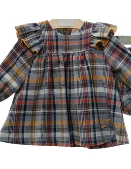 Y5100 BABY DRESS WITH CHECKED PANT