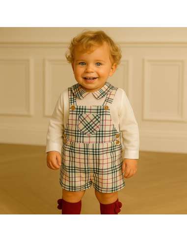 0260017DF Burberry Checked Dungarees