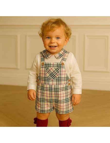 0260017DF Burberry Checked Dungarees