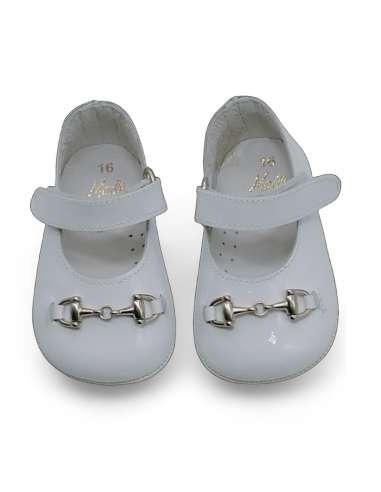 Merceditas en Piel Charol Gucci 701 blanco
