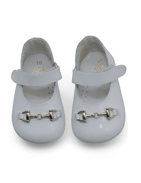 Merceditas en Piel Charol Gucci 701 blanco