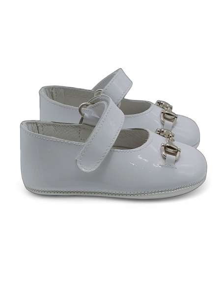 Merceditas en Piel Charol Gucci 701 blanco