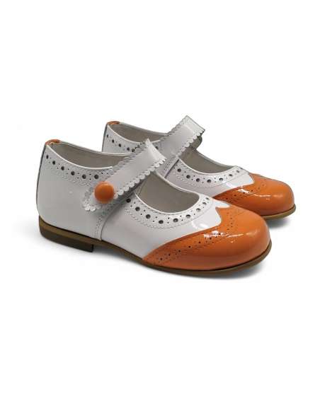 1575 Orange Two tones Mary jane