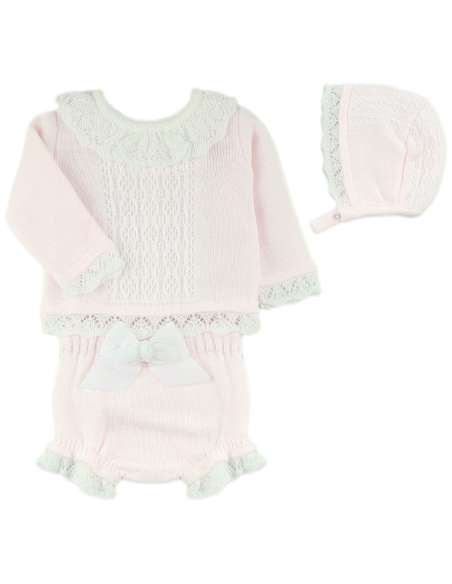 029983DF Conjunto Cubrepañal Abelia Rosa