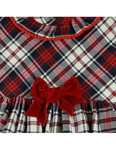25660 Vestido Grande Lazo Tartán Clásico