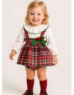 324700 CONJUNTO NIÑA TRES PIEZAS CUADROS Baby Ferr