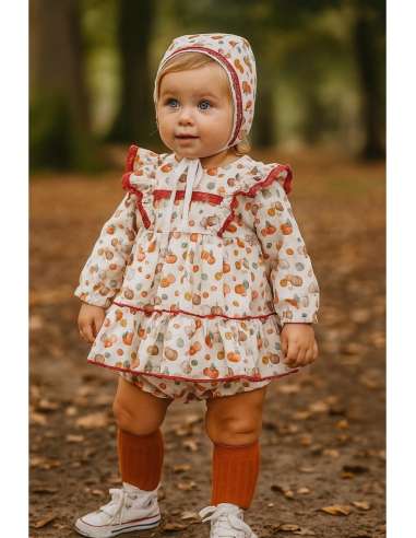 25411 BABY JACKET WITH HAT AND BRIEF