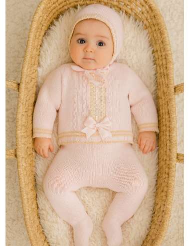 3114 BABY SET 3 PIECES PINK LA CASITA DE PEPITO