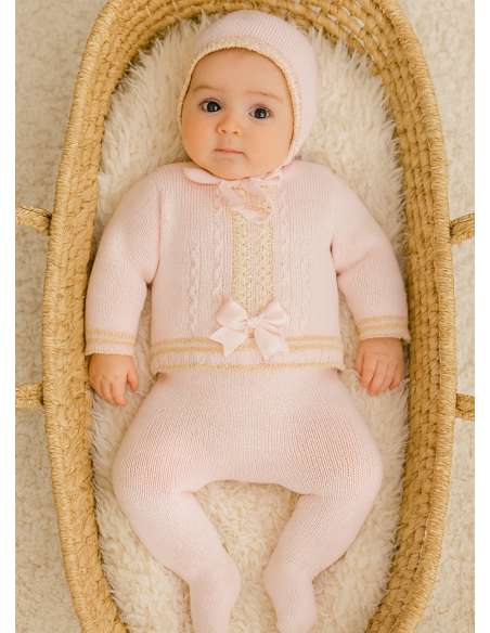 3114 BABY SET 3 PIECES PINK LA CASITA DE PEPITO
