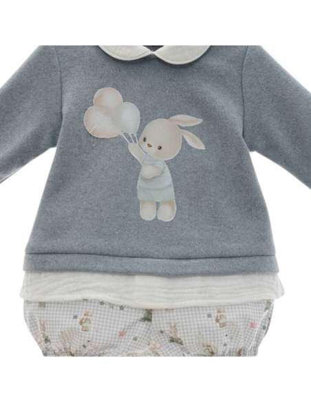 01031DS Conjunto de dos piezas con diseño de conejitos