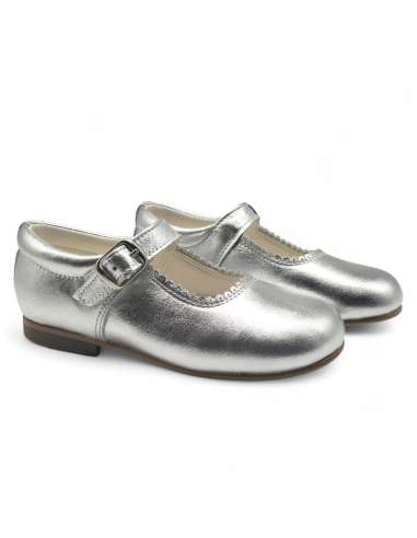 Mary Janes in leather Cocoboxi 6270 silver