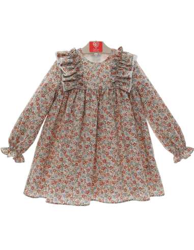 255186DS Vestido Infantil Bordados MARCA DEL SUR