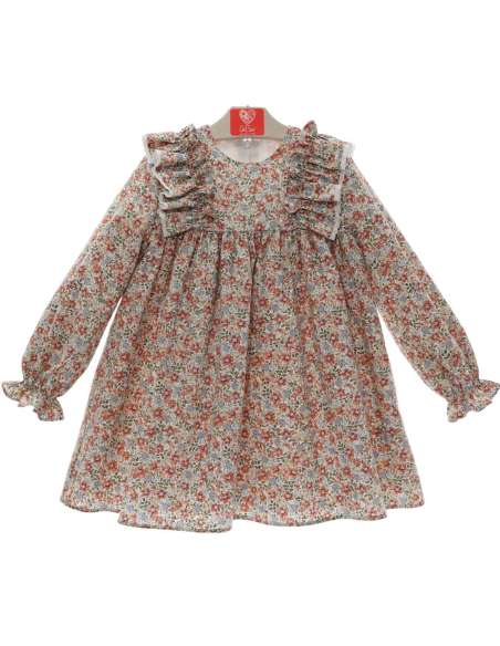 255186DS Vestido Infantil Bordados MARCA DEL SUR