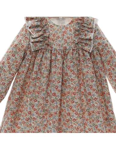 255186DS Vestido Infantil Bordados MARCA DEL SUR