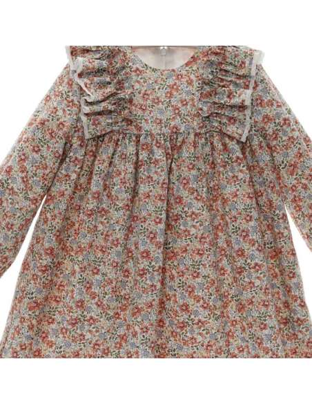 255186DS Vestido Infantil Bordados MARCA DEL SUR