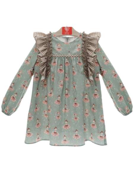 255188DS Vestido Infantil Purpurina MARCA DEL SUR