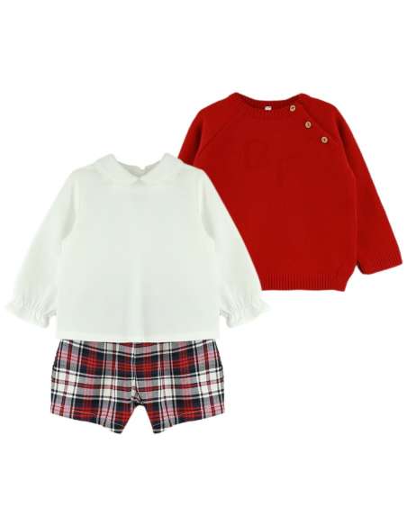 25386 CONJUNTO NIÑO TRES PIEZAS MARCA BABYFERR