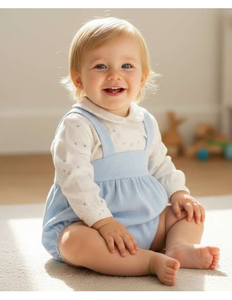 25340 Jumpsuit set with polka dot shirt Brand Babyferr