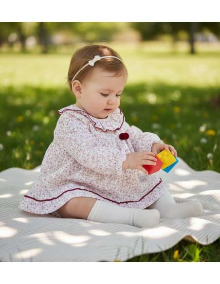 25443 CONJUNTO VESTIDO Y BARGUITAS Marca Baby Ferr
