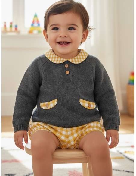 1036DS Conjunto Sudadera Y Pantalon Vichy Familia Chachacha