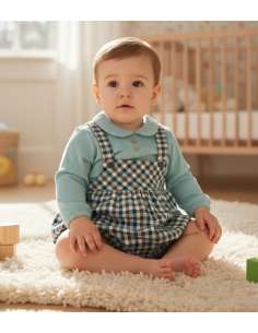 25352 Conjunto de mono a cuadros vichy