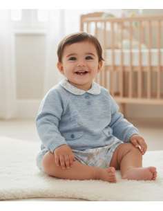 25390 ﻿Conjunto de niño con cubrepañal Animalitos..