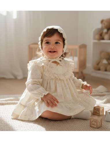 25403 Baby Dress with bonnet Brand Babyferr