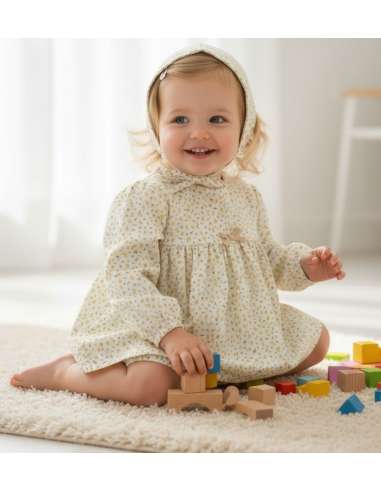 25405 Baby Dress with bonnet Brand Babyferr