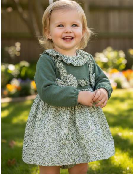 25606 Baby Dress Jardin bow Brand Babyferr