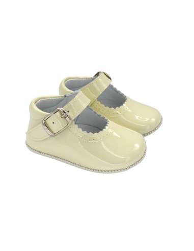 PRAM SHOES IN PATENT 712C BEIG