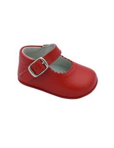 PEUQUE DE BEBÉ EN PIEL 712C ROJO 2