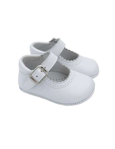 PEUQUE DE BEBÉ EN PIEL 712C BLANCO