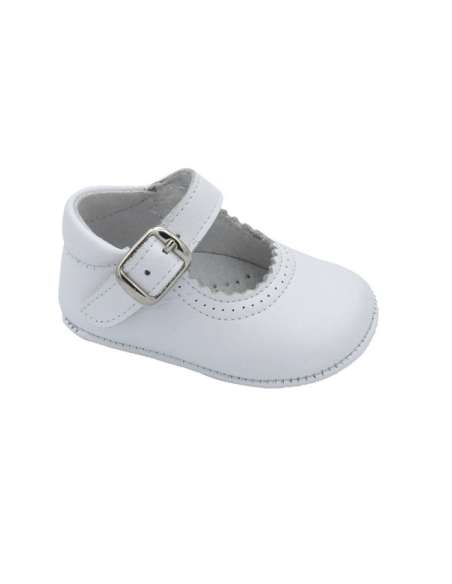 PEUQUE DE BEBÉ EN PIEL 712C BLANCO