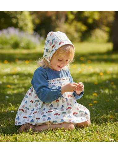 324411 BABY DRESS WITH BONNET BRAND Baby Ferr