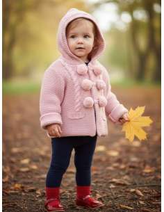 550.2 ROSA PALO  KNITTED COAT WITH HOOD BRAND BABY FASHION