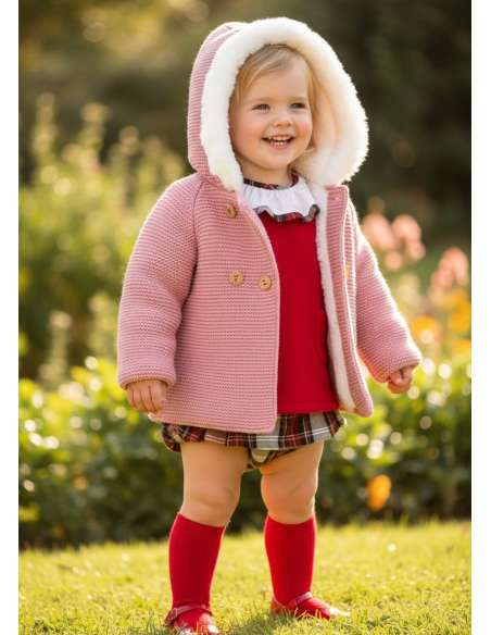 550.12 ROSA PALO KNITTED COAT WITH HOOD