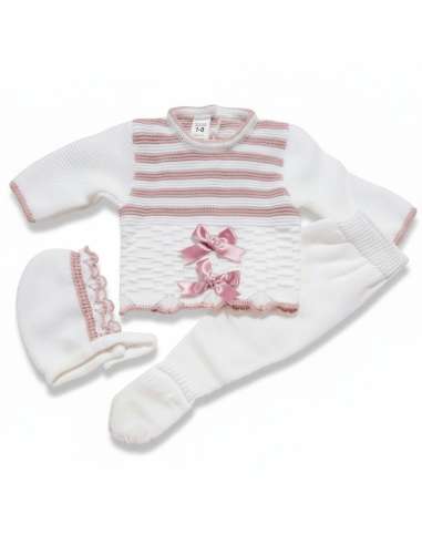 03315 WHITE/ROSA PALO BABY WOOL SET  THREE...