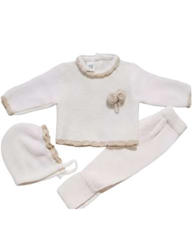03318 RAW BABY WOOL SET  THREE PIECES BRAND  LA...