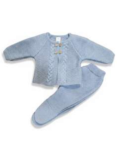 C5046 CELESTE CONJUNTO BEBE LANA MARCA PELOTTAS 2